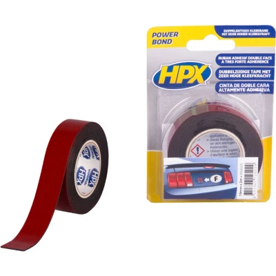 Afbeelding van HPX Dubbelzijdige HSA bevestigingstape Antraciet 19mm x 2m HSA025 20 stuks
