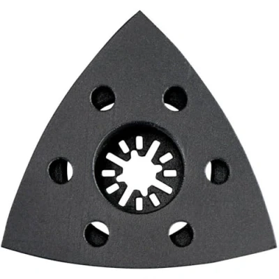 Afbeelding van Metabo Driehoekschuurzool 93 mm Zwart Schuurschijf Geperforeerd Met Klithechting Geschikt voor Multitool MT 18 LTX Accessoires