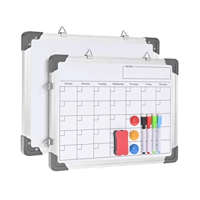 Afbeelding van Donmills A3 Magnetische maandelijkse planner whiteboard voor muur, 40 x 30 cm droog wissen wit bord kalender mini wekelijkse boards tekenen keuken bureau koelkast