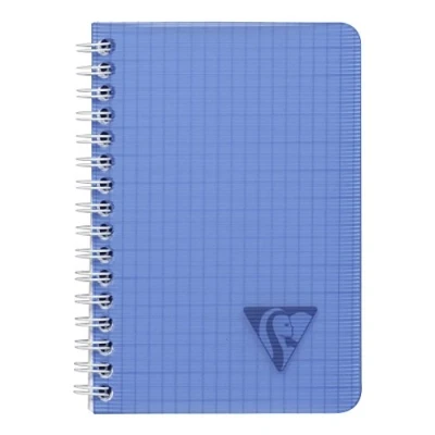 Afbeelding van Clairefontaine 328425C Set van 10 Linicolor Fresh Collectie Spiraal notitieboekjes 9x14cm 100 kleine ruiten pagina&#039;s 90g wit papier Transparante polypropyleen kaft Willekeurige kleuren