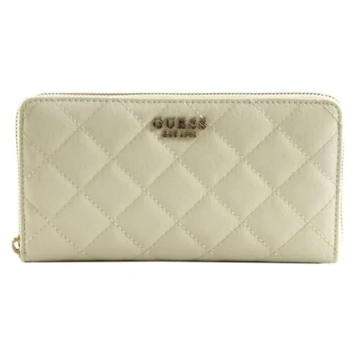 Afbeelding van GUESS Portemonnee Laurel SLG Cheque Organizer White Wit