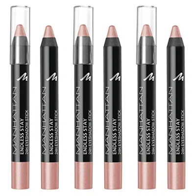 Afbeelding van Manhattan Endless Stay 24h Oogschaduw Stick, 025, Voluptuous Pink, verpakking van 3 stuks (3 x 3,25 ml)