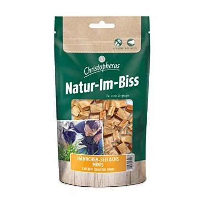 Afbeelding van Christopherus Kauwsticks voor honden, kip zalm minis, met warme lucht gedroogd, natuurlijke in beet, 70 g