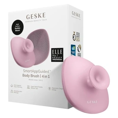 Afbeelding van GESKE Body Brush 4 in 1 Reinigingsborstel voor het hele lichaam Dieptereiniging Zachte siliconen borstelharen Ergonomisch ontwerp met twee vingers Reinigingen en massages