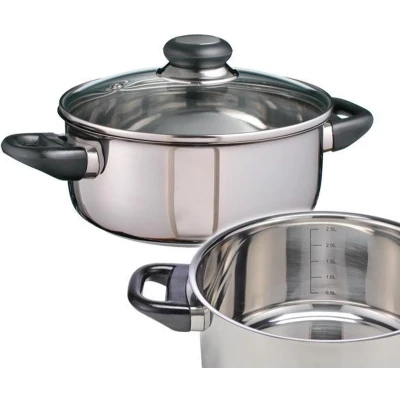 Afbeelding van Haushalt 21301 RVS kookpan 20cm met glazen deksel