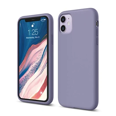 Afbeelding van elago iPhone 11 Hoesje van Silicone Case Compatibel met (6.1&quot;) Premium Silicone, Volledige Bescherming [3 Lagen] Structuur, Verhoogde Rand voor Scherm &amp; Camera (Lavendel Grijs)