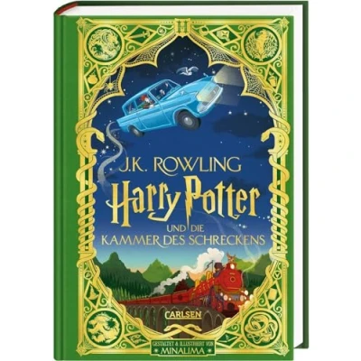 Afbeelding van Harry Potter und die Kammer des Schreckens (MinaLima Edition mit 3D Papierkunst 2): Farbig illustrierte Schmuckausgabe Goldprägung Pop Up Elementen