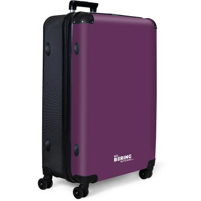 Afbeelding van NoBoringSuitcases.com® Koffer groot Reiskoffer lichtgewicht Paars Effen Rolkoffer met 4 wielen Grote trolley XL 98 liter bagage
