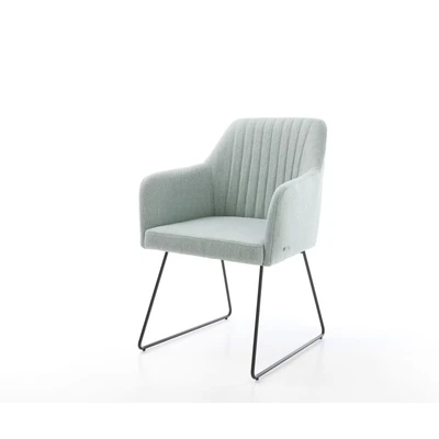 Afbeelding van Armleunstoel Greg Flex slipframe zwart stripes mint