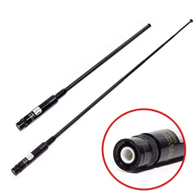 Afbeelding van TengKo RH 660S BNC Dualband VHF UHF 144 / 430MHz Telescopische antenne High Performance Twee weg Radioantenne voor Kenwood ICOM IC V8 V82 V85 TK100 CB Radio Baofeng Ham Walkie Talkie