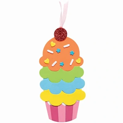 Afbeelding van Baker Ross Cupcake Bladwijzer Foam Knutselsets Set van 6, Knutselen met voor kinderen (FC422)