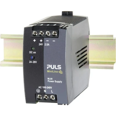 Afbeelding van PULS MiniLine ML60.241 Hutschienen home charger (DIN Rail) 24 V/DC 2.5A 60W Anzahl Ausgänge:1 x Inhalt