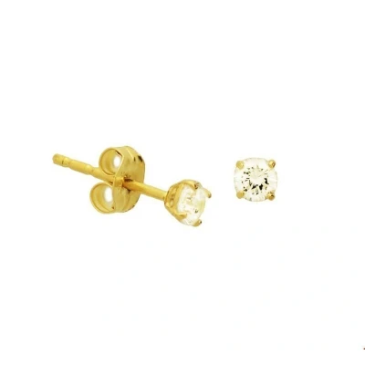 Afbeelding van Geelgouden Oorknoppen zirkonia 4017685 Oorbellen horloge Goudkleur