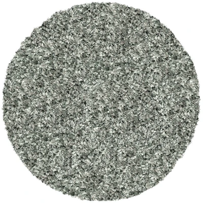 Afbeelding van Rond Hoogpolig vloerkleed Twilight Zilver 9999 Ø 200cm Antoin Carpets