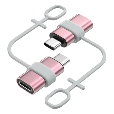 Afbeelding van MoKo Lightning to USB C Adapter 2Pack, NOT for Earbuds/Headphones/OTG, iPhone 15/16 Pro/16 Pro Max/Plus,Galaxy S24,iPad, ONLY Charging/Data Sync, Pink