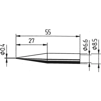 Afbeelding van Ersa 842 UD soldeerpunt Potloodvorm, verlengd Grootte 0.4 mm Inhoud: 1 stuk(s)