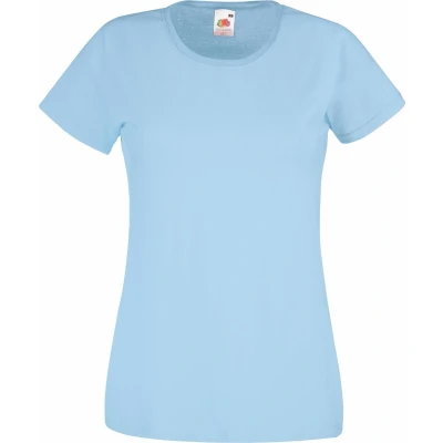 Afbeelding van Fruit Of The Loom Dames / Vrouwen Damens Fit Valueweight T shirt met korte mouwen (Hemel Blauw)