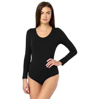 Afbeelding van Merry Style Dames Body met Lange Mouwen BD900 (Zwart, XL)