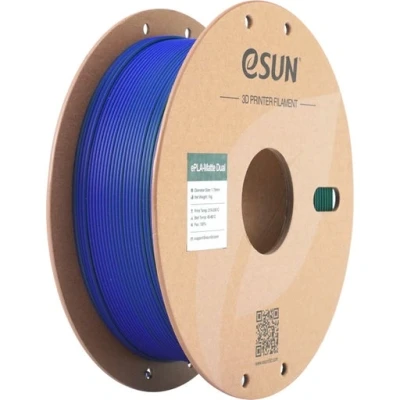 Afbeelding van eSUN Mat Dual Colour Filament, PLA Filament 1.75mm, Glansvrije Kleur, Matte Textuur, 1KG Spoel (2.2 LBS) 3D Printing voor Printers (Groen Blauw, 1KG)