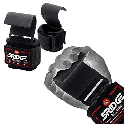Afbeelding van Gewichtheffen Polshaak Riemen Grips Power Hooks Gym Powerlifting, Antislip rubberen gecoate grepen Wraps, Bodybuilding, Krachttraining &amp; Workout Pull Up, Deadlift Dumbbell Rijen