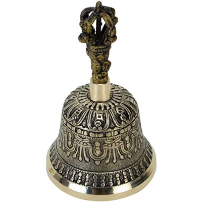 Afbeelding van Zap Impex Tibetaanse belletje voor meditatie en gebed Dorje Vajra boeddhistische bel ca. 10 cm kerstcadeau