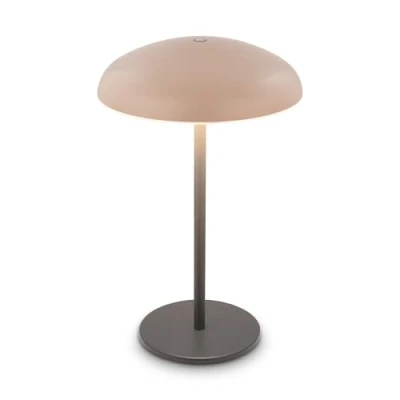 Afbeelding van BRILONER Caxa LED Tafellamp oplaadbaar draadloos IP44 buitenverlichting dimbaar met touch oplaadbare accu beige antraciet Ø19,5 x 30,5 cm