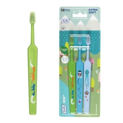 Afbeelding van TEPE Mini X soft, extra zachte tandenborstel voor kinderen tot 3 jaar, stuks, meerkleurig
