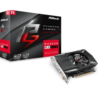 Afbeelding van ASROCK Phantom Gaming Radeon RX550 4GB Videokaart 4 GB GDDR5 PCIe 3.0 x16 DVI, HDMI, DisplayPort