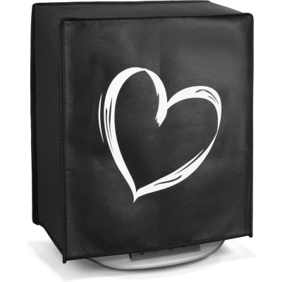 Afbeelding van kwmobile Beschermhoes geschikt voor Thermomix TM5 / TM6 Hoes keukenmachine in wit zwart Brushed Hart design