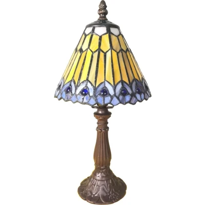 Afbeelding van Clayre &amp; Eef Bruine Tafellamp Tiffany Ø 20*34 cm E14/max 1*25W 5LL 6110