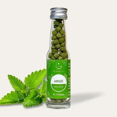 Afbeelding van Teaballs Munt, troebel (1 x 11 g) ca. 150 voor 30 75 kopjes thee 100% puur plantaardig Bekend uit: DING van het jaar