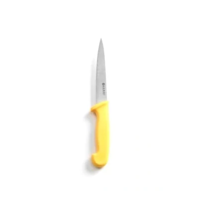 Afbeelding van HENDI Fileermes, puntig lemmet, voor vlees en vis, extra scherp, HACCP, vleesmes, trancheermes, koksmes, keukenmes, lemmet lengte: 150mm, 295x40x(H)22mm, roestvast staal, polypropyleen, geel