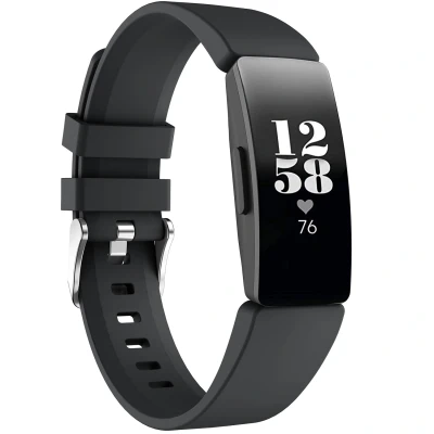 Afbeelding van Siliconen bandje voor de Fitbit Inspire Zwart iMoshion En TPU (zacht)