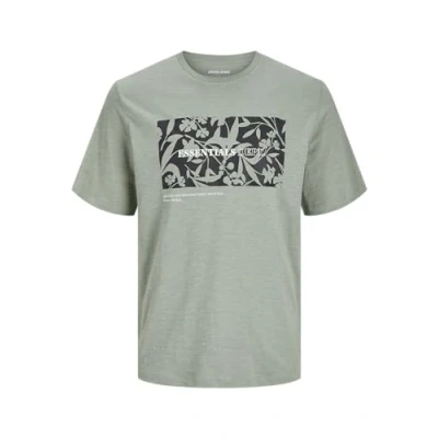 Afbeelding van JACK&amp;JONES JJJEFF MONOCHROME SHAPE TEE SS CREW NECK Heren T shirt Iceberg Green