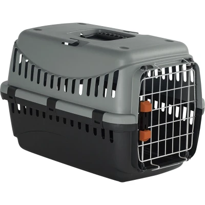 Afbeelding van Duvoplus Reisbench Hond Bracco Eco Iata Travel Box 3 60x40x38,5cm Max. 10 12kg Grijs/groen 1st