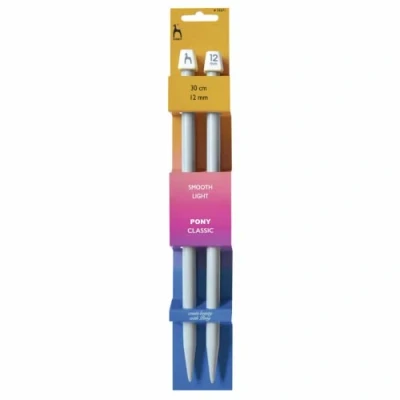 Afbeelding van Pony Klassiek: breipinnen: enkel uiteinde: 30 cm x 12,00 mm, multi, 12 mm
