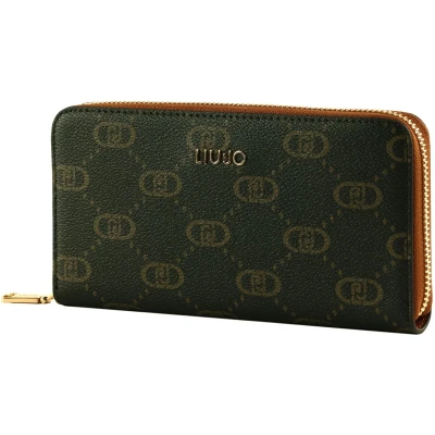 Afbeelding van LIU JO portemonnee Caliwen Zip Around Wallet Ginger Bread donkerbruin