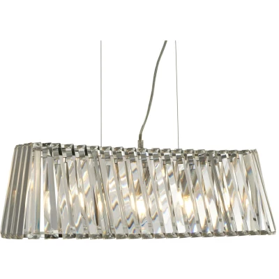 Afbeelding van Searchlight Tiara Hanglamp 67 X 24 150 Cm Chroom En Transparant