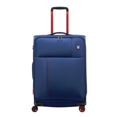 Afbeelding van Roncato Move Expandable Trolley 64 ultramarine blue zachte koffer lichtgewicht
