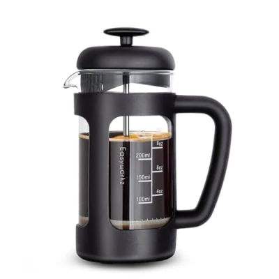 Afbeelding van Easyworkz Franse pers 350ml Koffie Thee Maker met Hittebestendig borosilicaat Glas