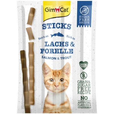 Afbeelding van 24x GimCat Sticks Zalm Forel 4 stuks