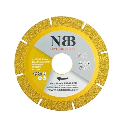 Afbeelding van NBB gesoldeerde diamantschijf diamantblad efficiëntie levensduur voor slijpen en snijden op graniet marmeren tegels keramische porselein droge steen 22,23 mm as haakse slijper (Midden, 2)