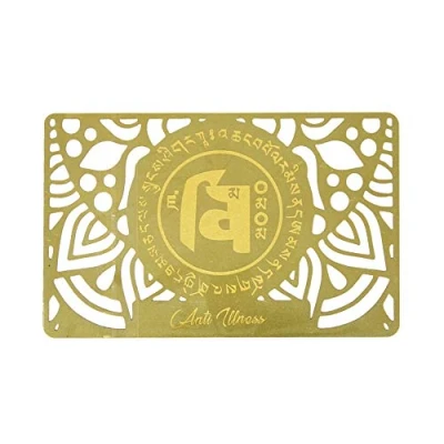 Afbeelding van Feng Shui Anti Ziekte Amulet Gouden Kaart W4269