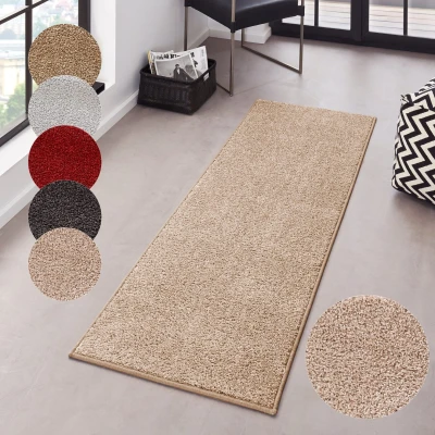 Afbeelding van Modern Effen Loper Pure Taupe/crème 80x200 Cm