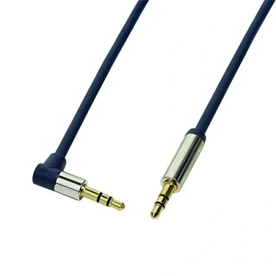 Afbeelding van Logilink Audiokabel 3.5 stereo hoekstekker, 0,50 m