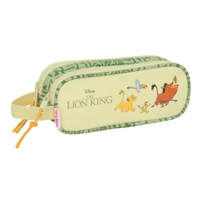 Afbeelding van Safta Mufasa Etui voor kinderen, ideaal schoolleeftijd, comfortabel en veelzijdig, kwaliteit duurzaamheid, 21 x 6 8 cm, Groen/Beige, Standaard, casual