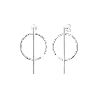 Afbeelding van Elli GEO Design Oorbellen, Dames, Maat: One Size, Silver coloured
