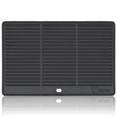 Afbeelding van BBQ Toro Gietijzeren grillplaat, 48,5 x 40 cm, omkeerbare plaat, aan beide zijden bruikbaar, rechthoekig, universeel en massief, grillplaat voor houtskool gas, grillaccessoires, grillpan,