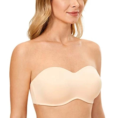 Afbeelding van DELIMIRA Naadloze Grote Maten Strapless Minimizer BH Voor Dames Perzik dauw 80H