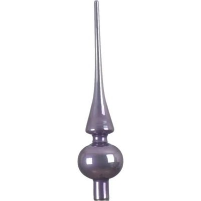 Afbeelding van Decoris Piek lila paars glas glans kerstboompiek 26 cm